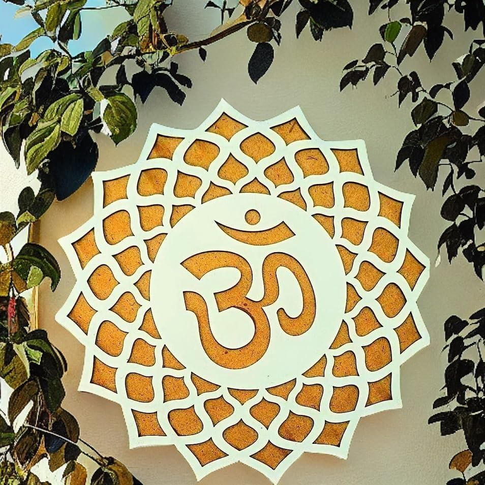 पुन: प्रयोज्य लकड़ी का आधार और रंगोली टेम्पलेट मैट